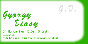 gyorgy diosy business card