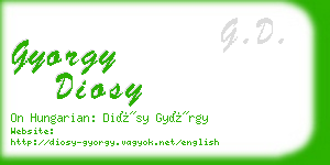 gyorgy diosy business card